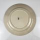 Half-porcelain cake dish Badonviller, blue flower pattern, early 20th century.
