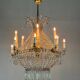 Crystal beaded chandelier, circa 1800