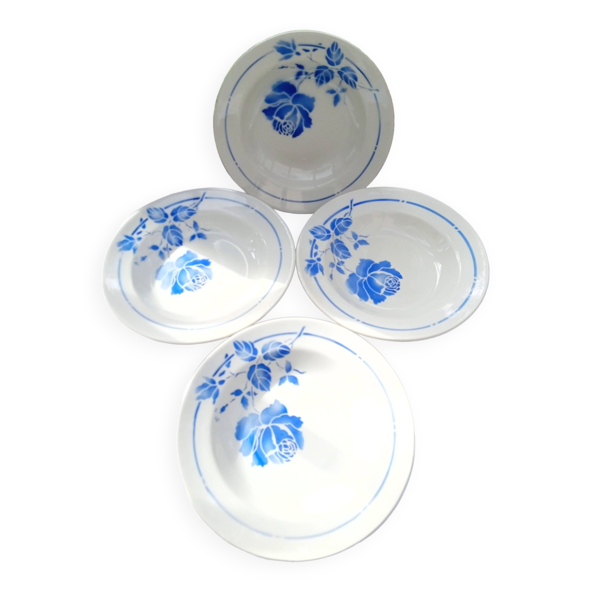 4 deep plates Rigobert / Moulin des loups