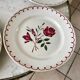 Set of 5 flat plates Badonviller with flowers 30s