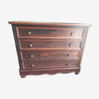 Chest of drawers 1900/20 in macassar wood 4 drawers