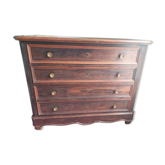 Chest of drawers 1900/20 in macassar wood 4 drawers