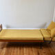 Daybed vintage 1960 chêne et rotin