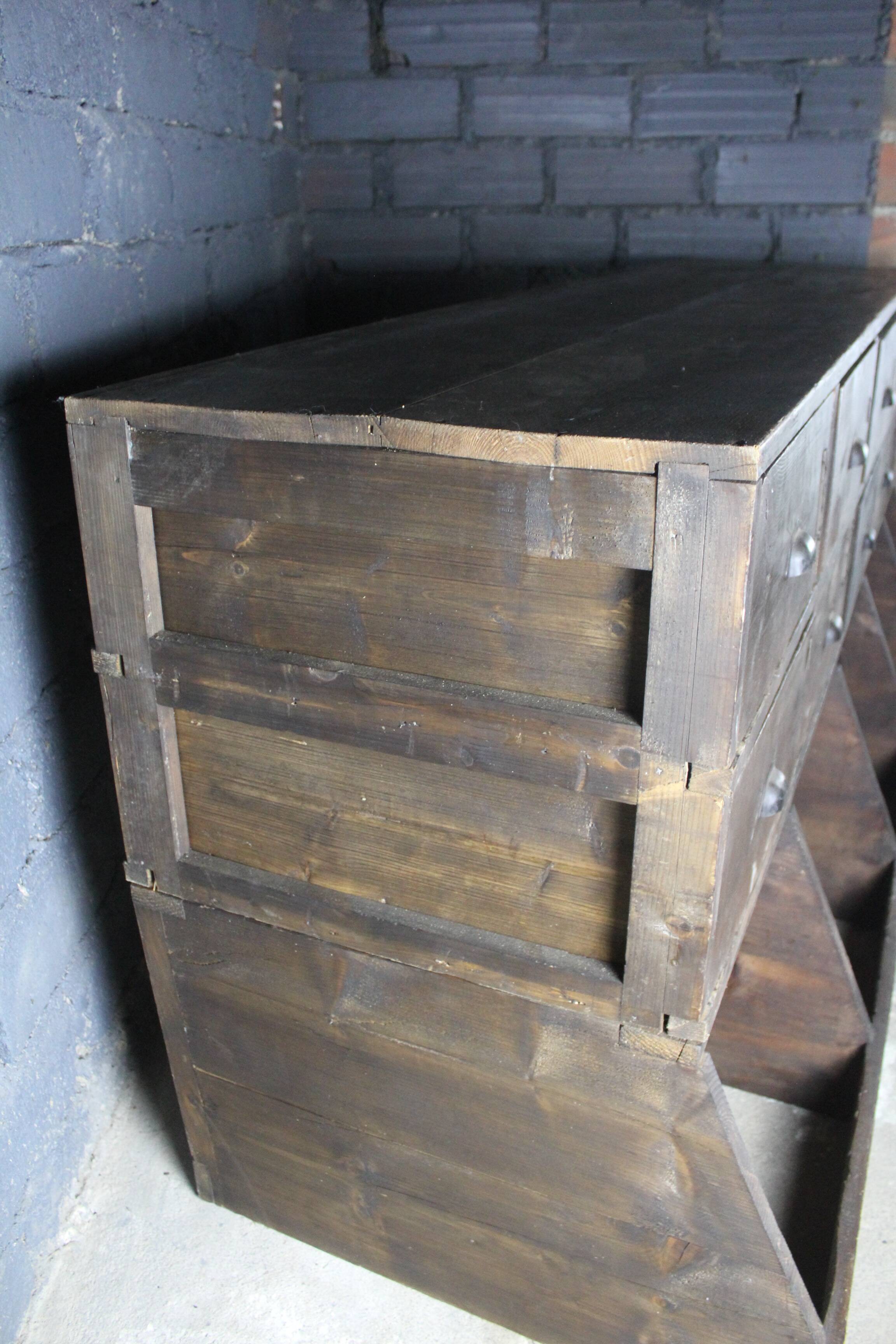 Cutlery trade cabinet – 10 drawers & open compartments