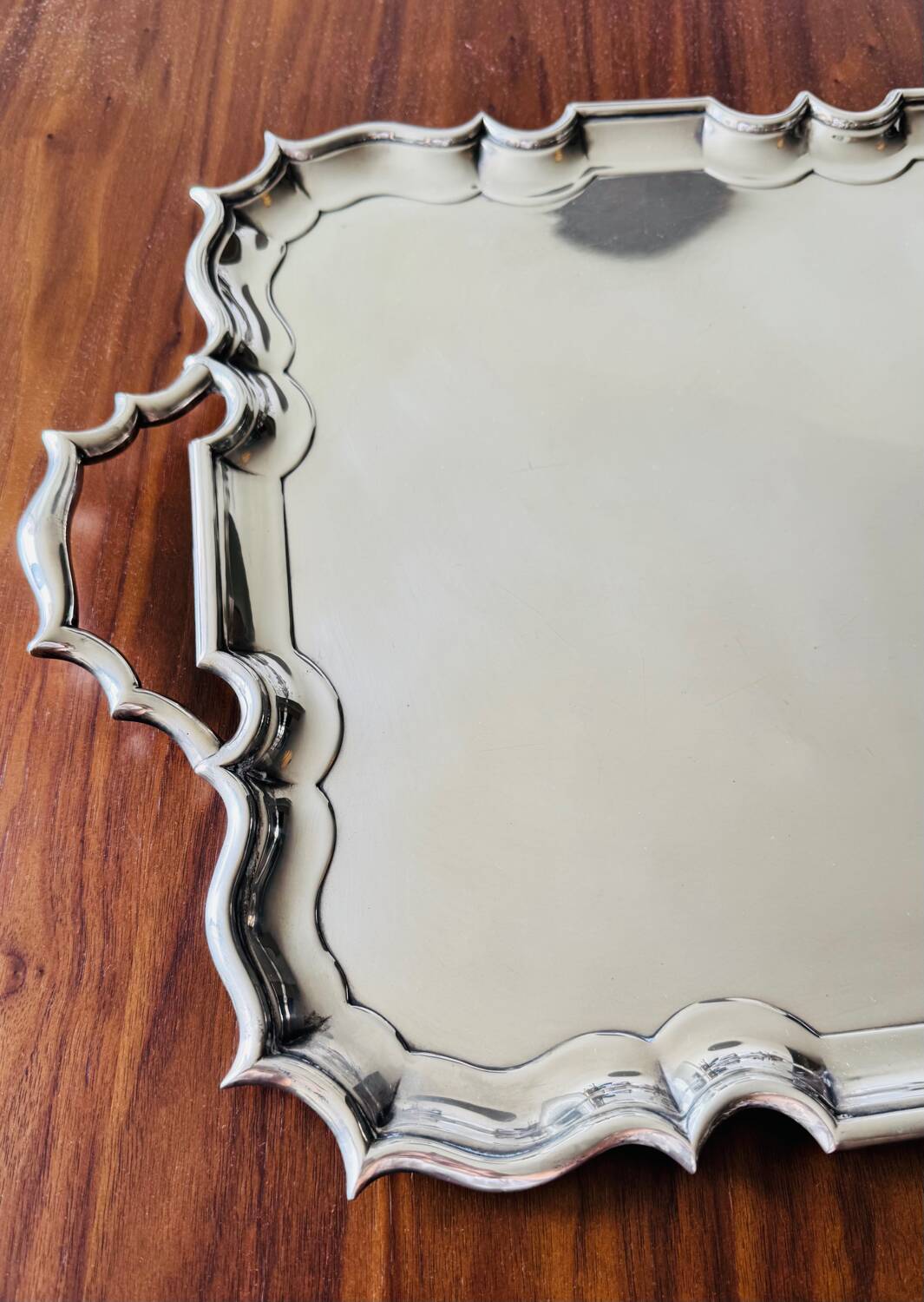 Plateau en argent massif – Thomas Bradbury & Sons – 1896 – 3950gr