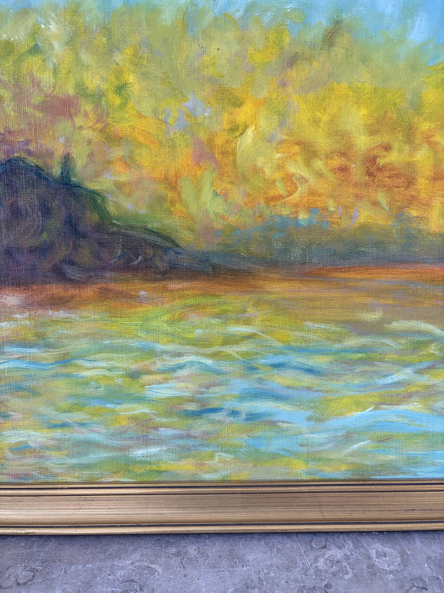 Saint George Major at dusk, oil on canvas signed