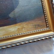 Oil on canvas, bouquet of flowers signed Foncier