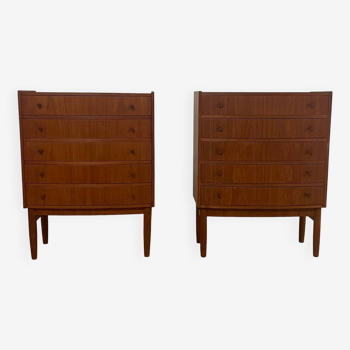 Pair of MidCentury teak chest of drawers Kai Kristiansen