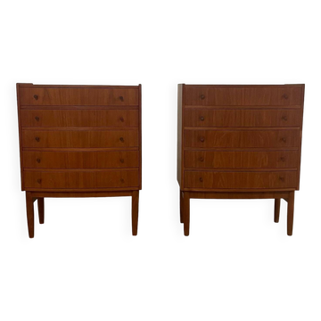 Pair of MidCentury teak chest of drawers Kai Kristiansen