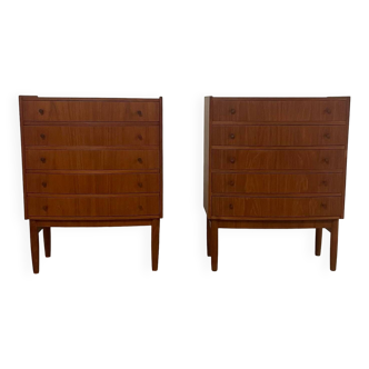 Pair of MidCentury teak chest of drawers Kai Kristiansen