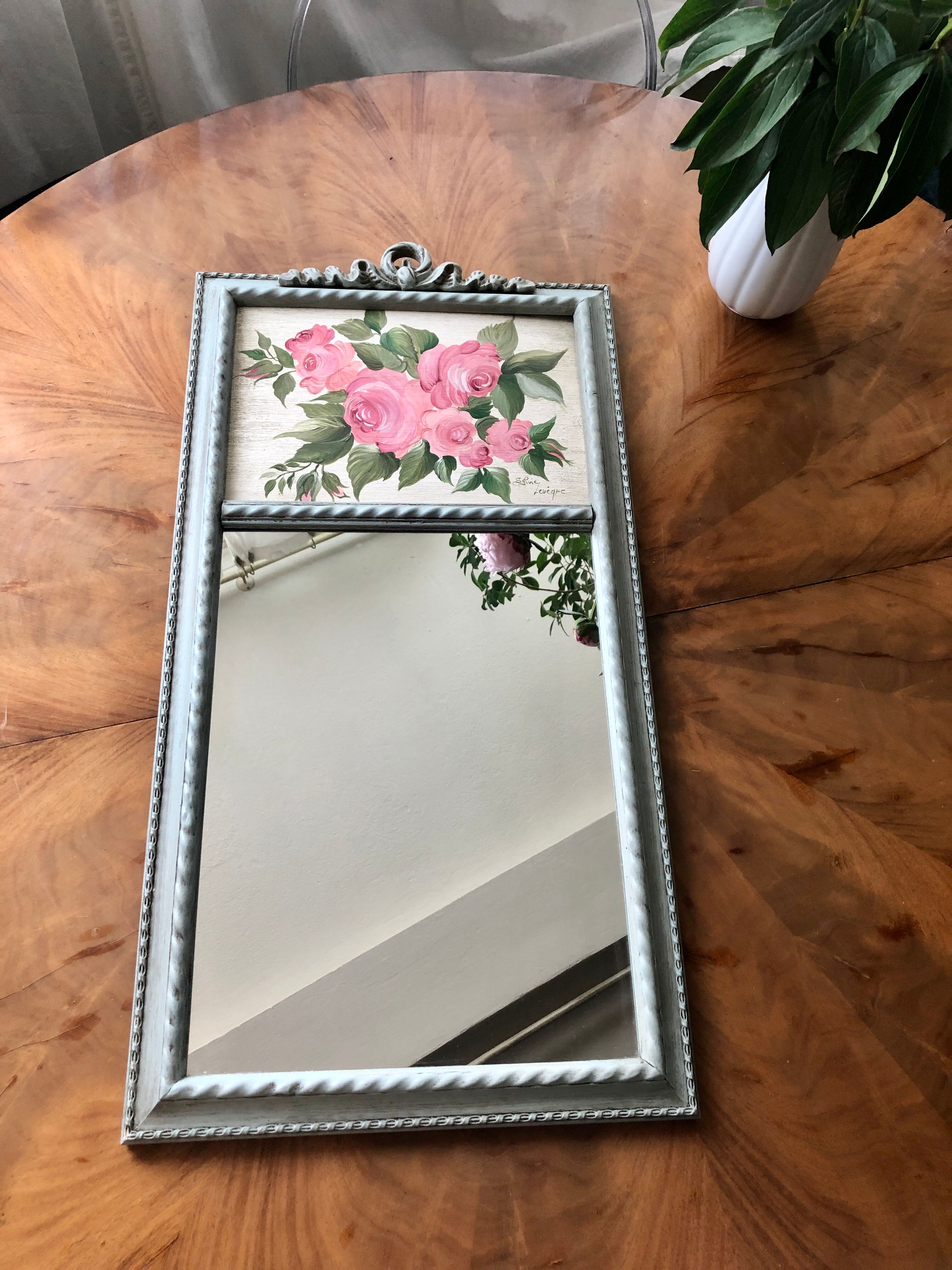 Trumeau mirror and hand painting Art Deco style