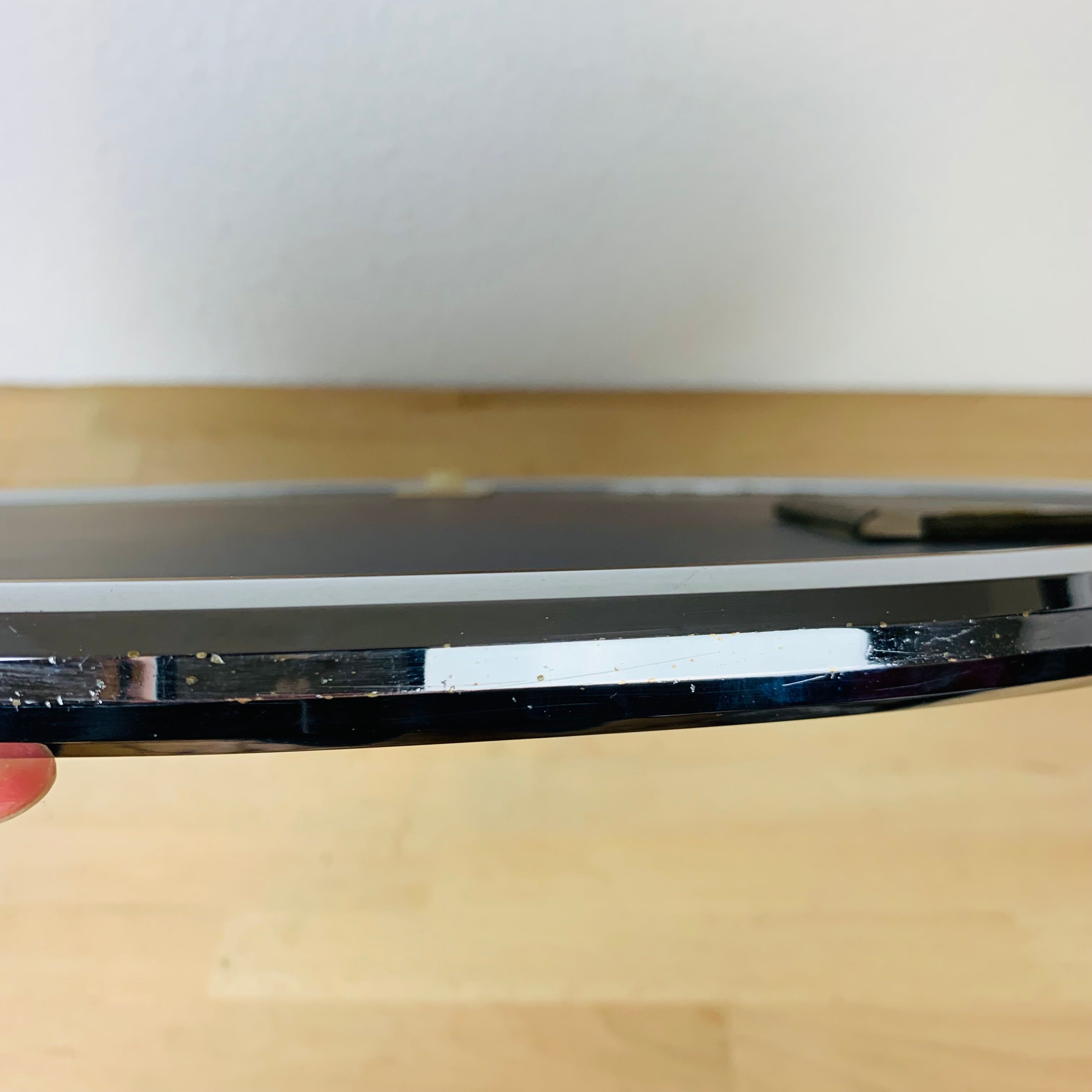 Round mirror chrome strapping 60 cm 70s