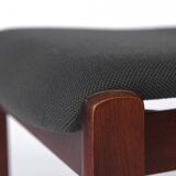 Vintage Lübke Stacking Chair, 1970s German Design, Dark Beech Wood