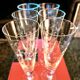 6 vintage bamboo beer glasses from the 1960s, Noritake Sasaki style.