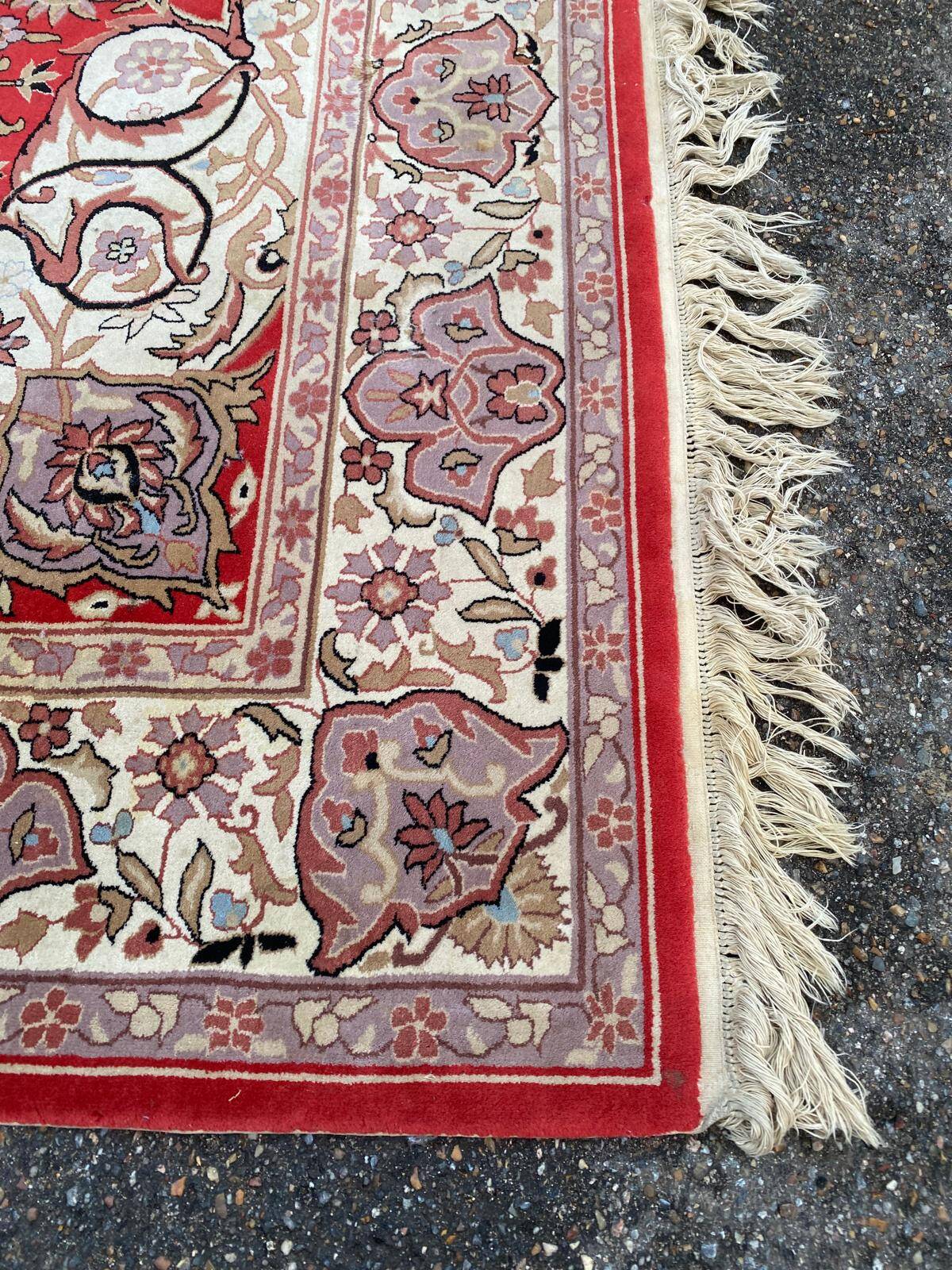 Vintage Persian Oriental Rug in Red Wool 200x300