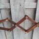 Zig zag wooden wall light from the 60s