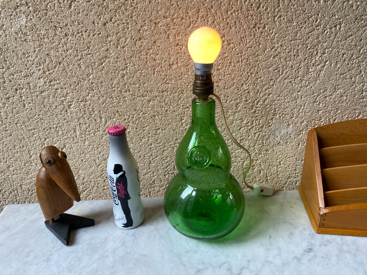 Blown glass rabbit's foot from Biot, France, vintage design from the 1960s.