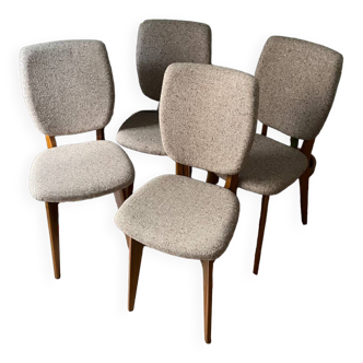 Série de 4 chaises des années 60