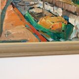 Original Mid-Century Oil on Panel" Holland" by Louis Zelig- Vintage and Framed
