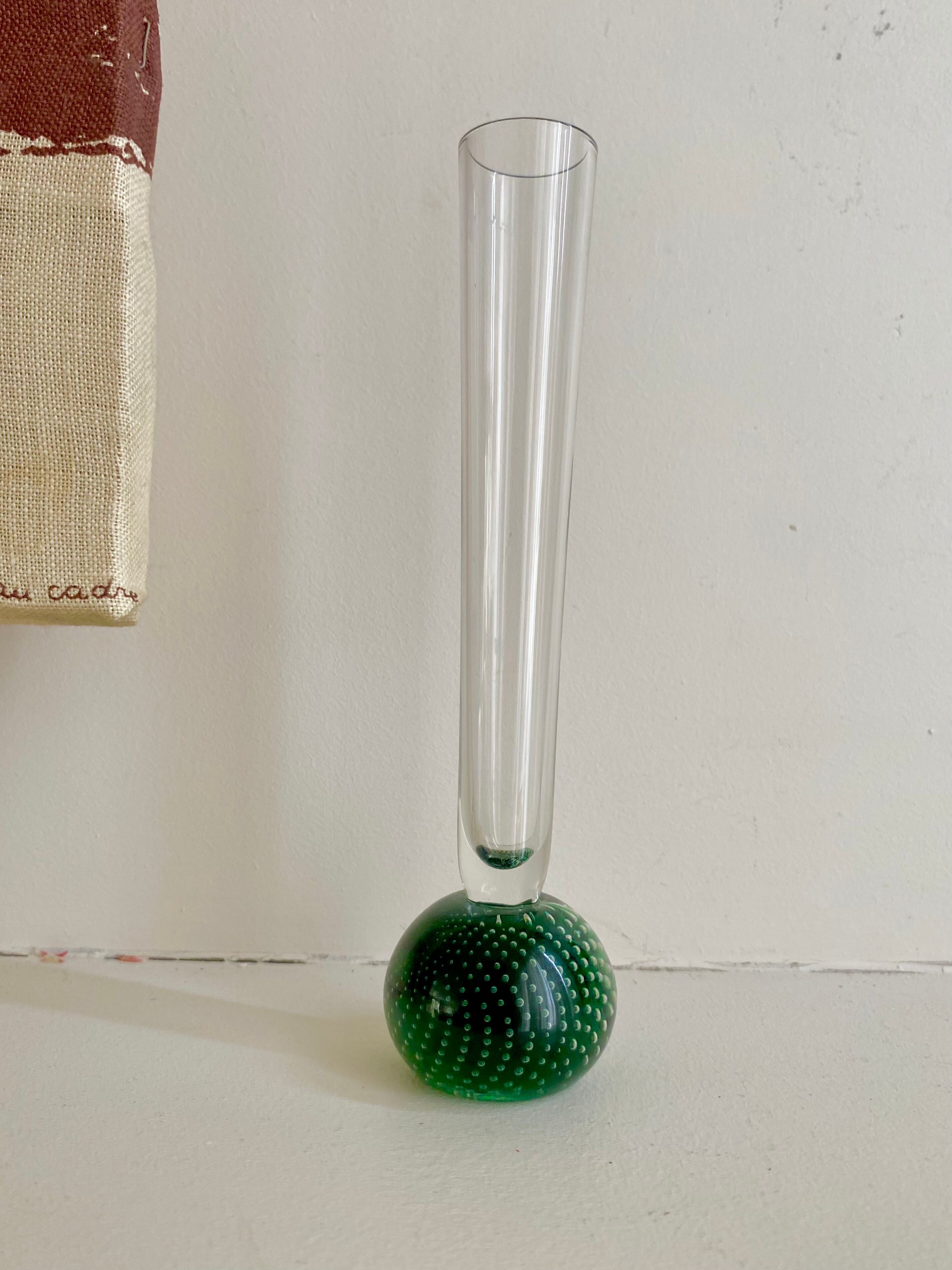 Soliflore vase on sulphide ball base