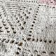 Pink and white crochet single bedspread 135X210 cm