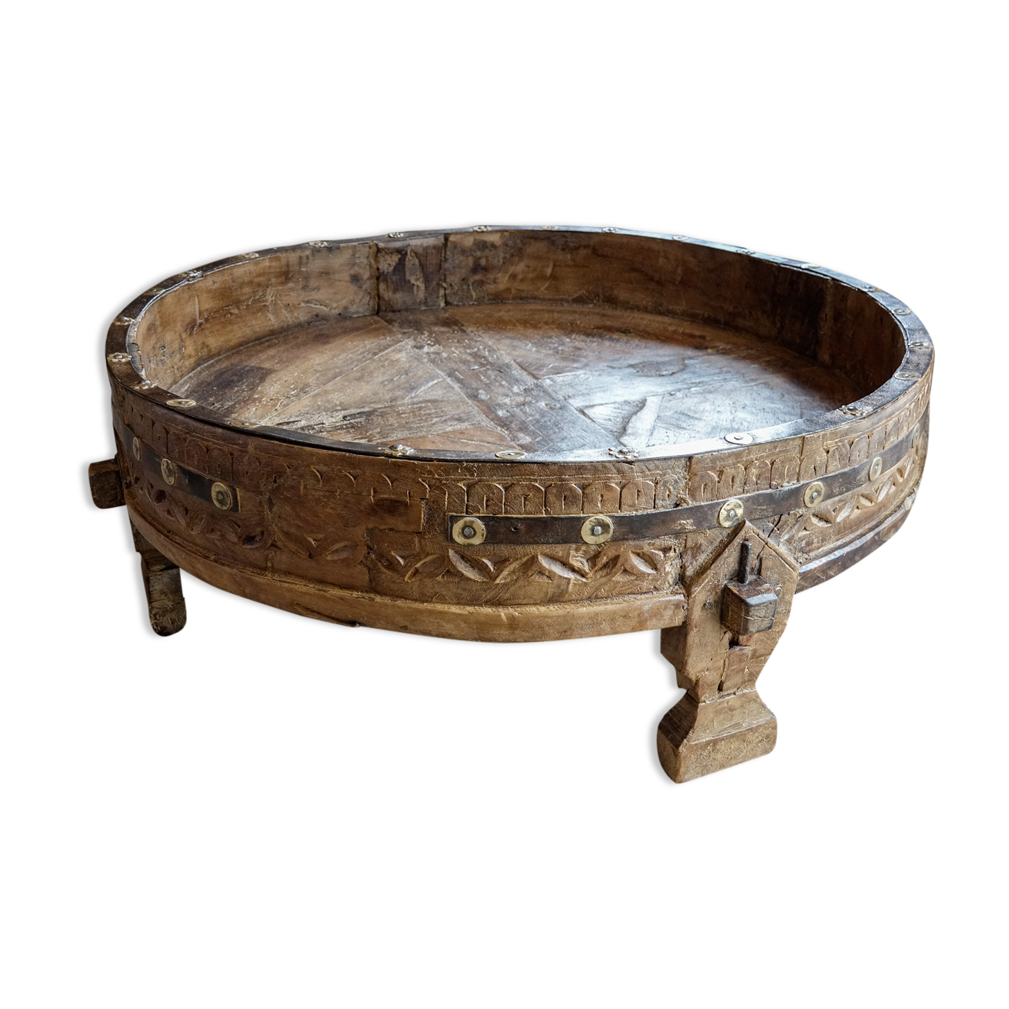 Ancient Indian coffee table Chakki
