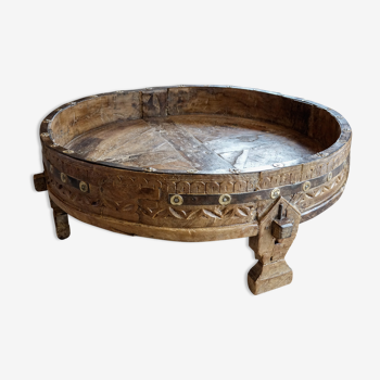 Ancient Indian coffee table Chakki