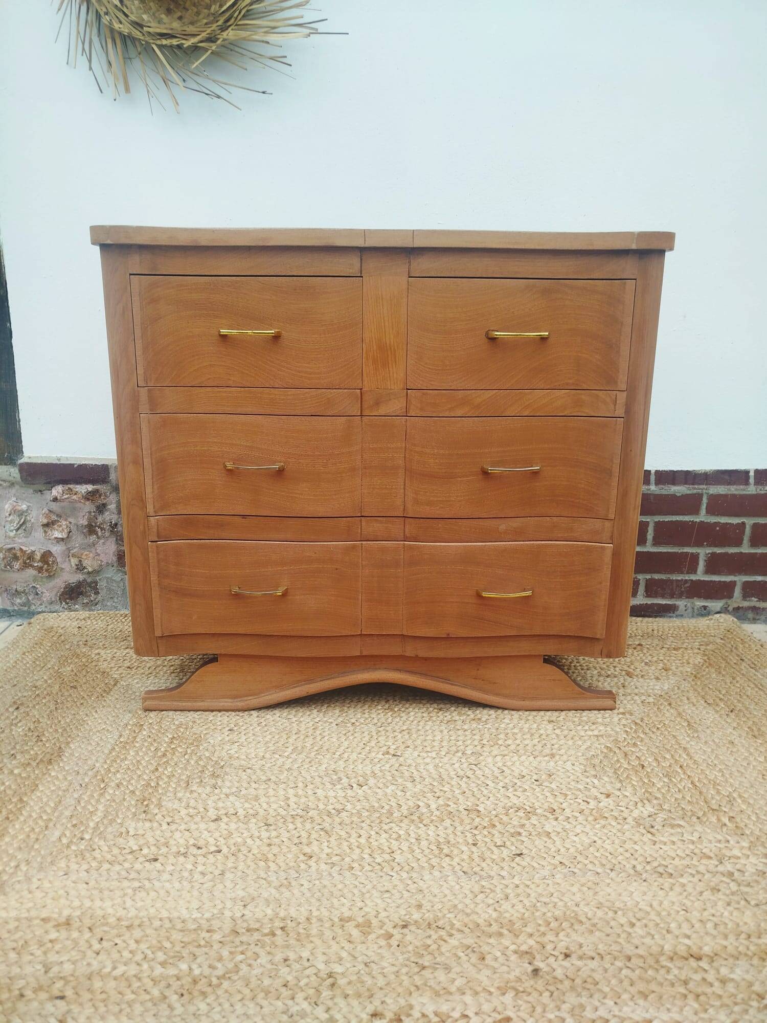 1950s chest of drawers with mustache feet