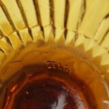 Art Deco Amber Cake Stand Depression Glass 33cm