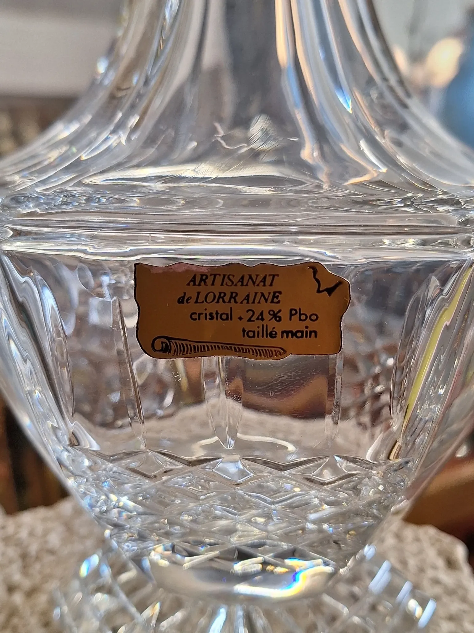 Crystal wine carafe