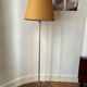 Golden brass floor lamp — French decorative style, circa 1950-1970
