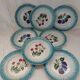 8 antique earthenware dessert plates