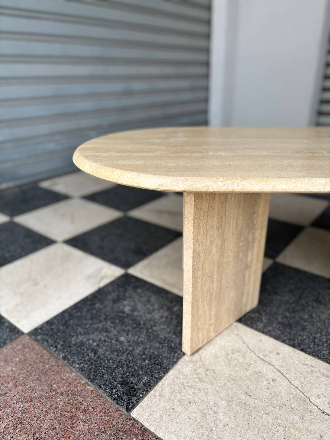 Vintage travertine coffee table