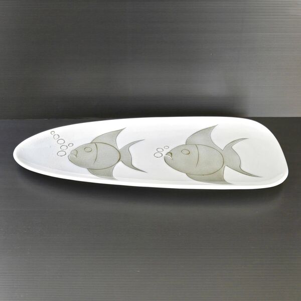 Plat à poisson Niderviller 1960 vintage