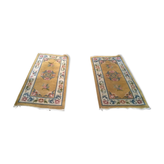 Pair of vintage carpets 69x145cm