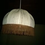 Cloth chandelier, ball shape and fringed