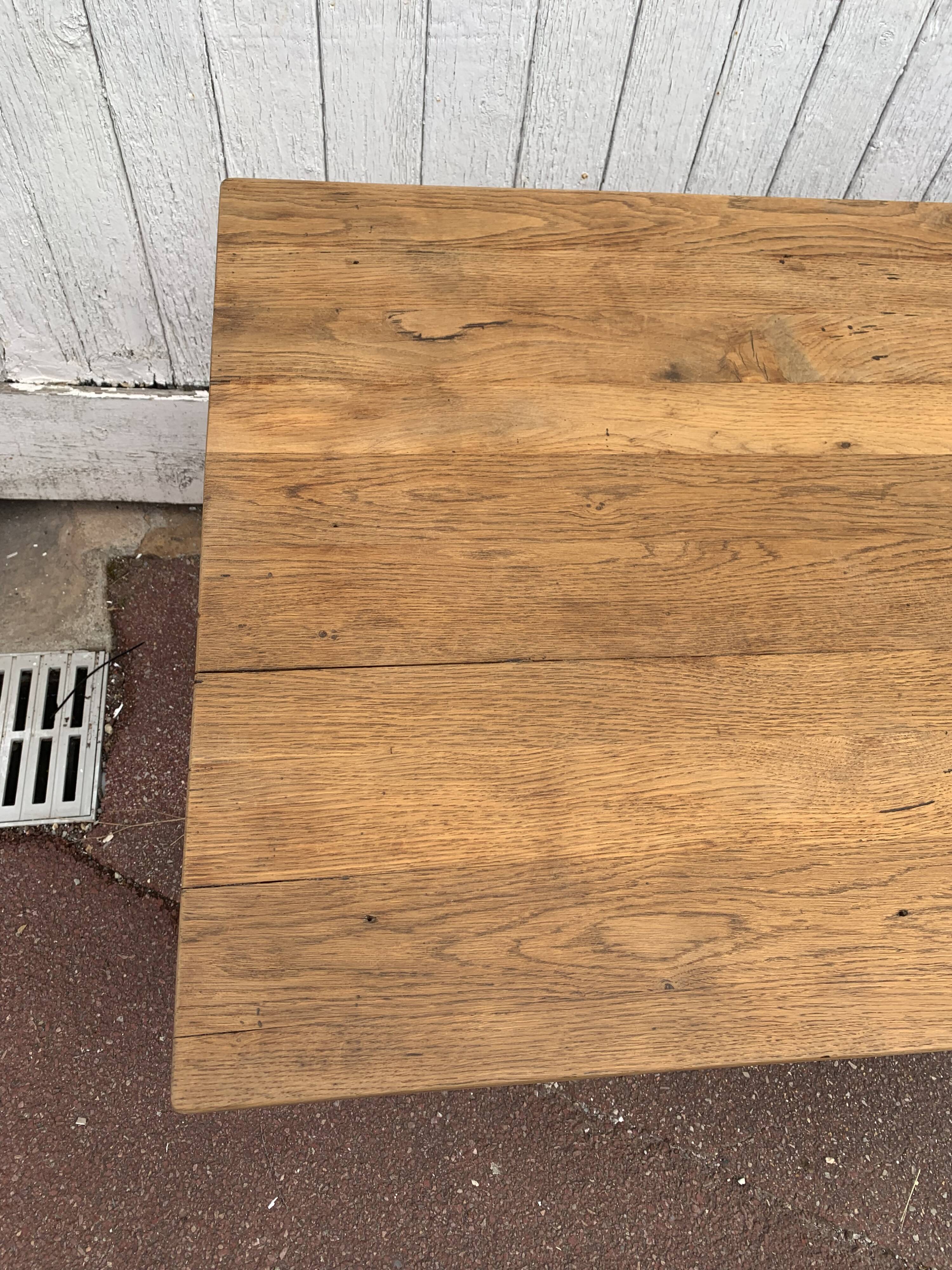 Farmhouse table 1 oak drawer