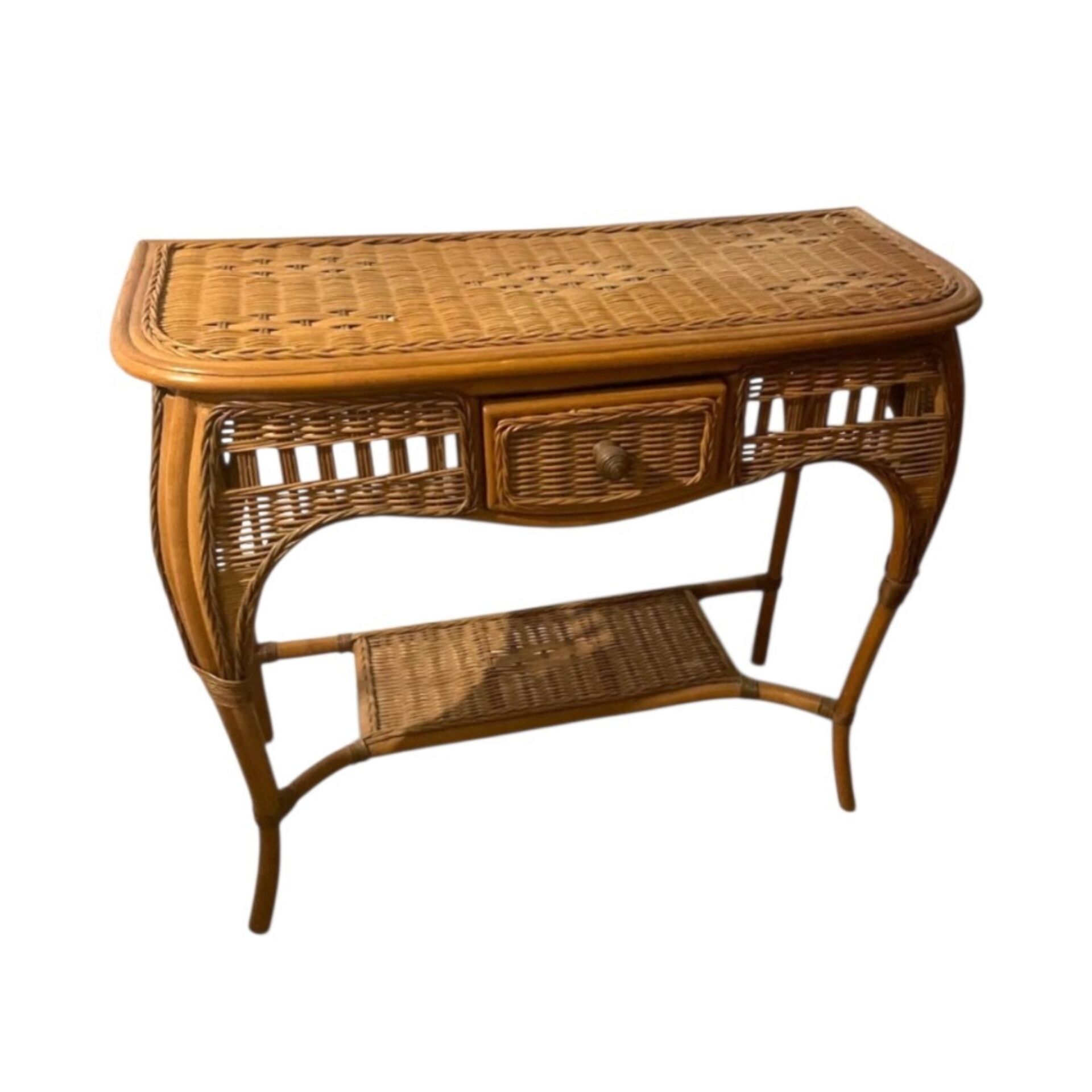 Bamboo rattan console