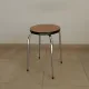 Tabouret rond vintage en formica années 70