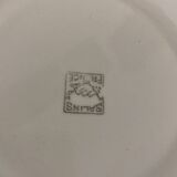 Manufacture de salin 6 yellow oval flat plates with zebra pattern