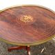 Vintage Neoclassical wooden Game Table-Side Table- Inlay Work-60s