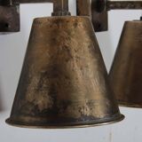Pair of brass sconces, 20th century work