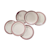 Set of 6 flat plates Saint Amand