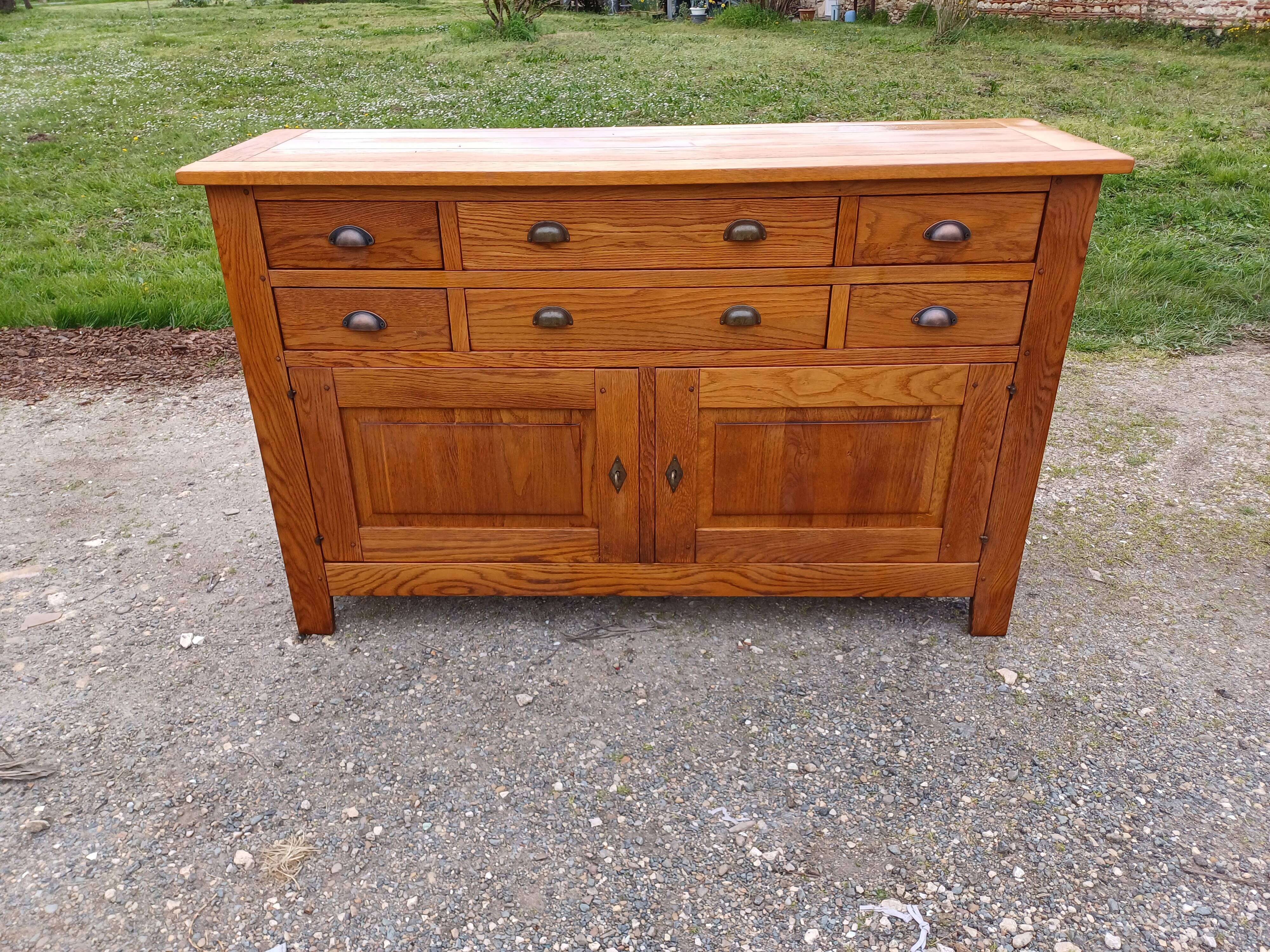 Industrial Wooden Furniture, 6 Drawers.