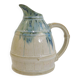 Vintage beige and blue glazed ceramic pitcher – Rustic handcrafted jug