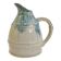 Vintage beige and blue glazed ceramic pitcher – Rustic handcrafted jug