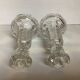 Pair of vintage candlesticks Val Saint Lambert Art Deco