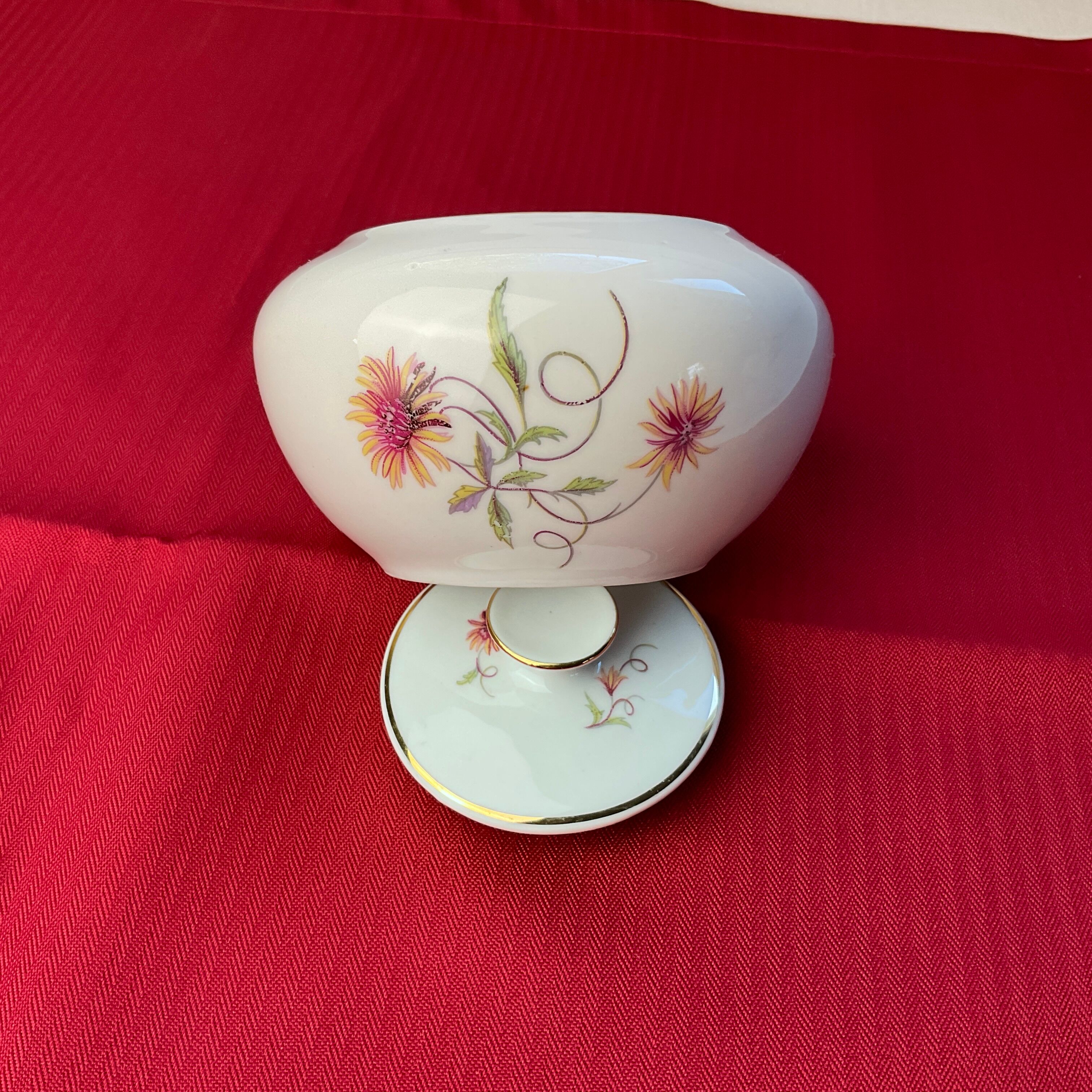 Vintage Veb Weisswasser sugar bowl 60 ́