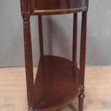 Louis XVI period demi-lune console in mahogany.