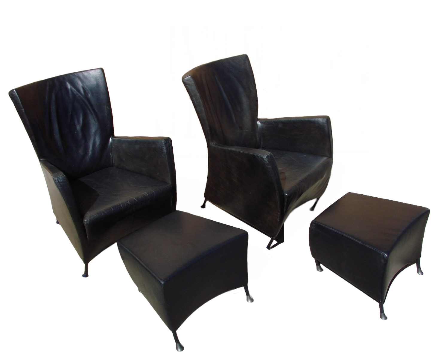 Pair of armchairs with footstool montis, 1980s